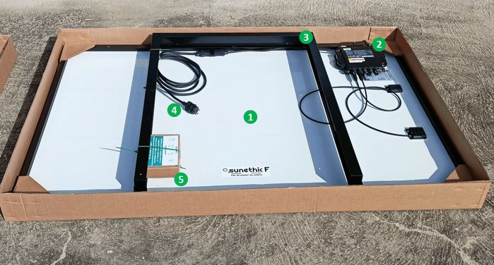 composition panneau solaire plug and play