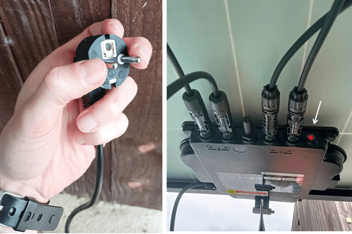 découplage panneau solaire à brancher sur une prise