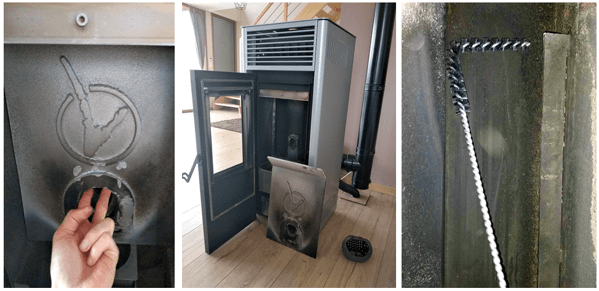 entretien poêle à granulés corps de chauffe