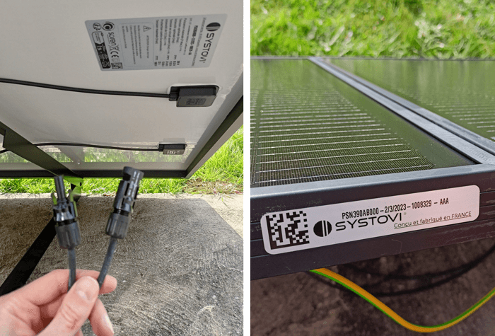 numéro de série panneau solaire