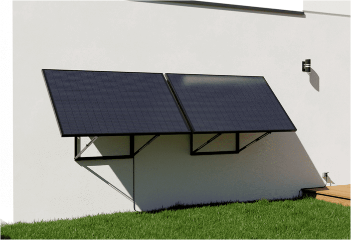 panneau solaire plug and play sur un mur