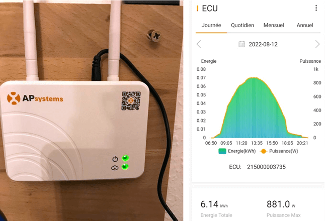 supervision box panneau solaire à brancher
